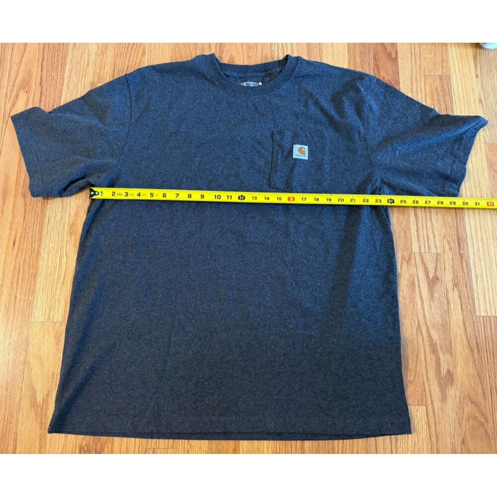 CARHARTT Shirt Mens XL loose Fit Short Sleeve Tee Crew Neck Work Cotton Blend - Picture 3 of 9